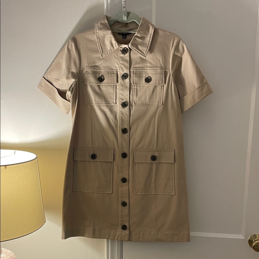 J. Crew Tan and Green Short-Sleeve Utility Jacket (2)